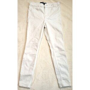 Hollister White Distressed Jeans Size 3 Short w 26 L 26 high rise super skinny